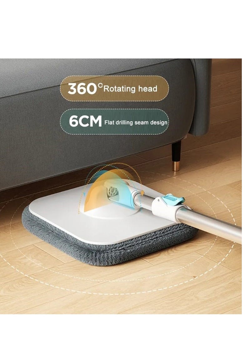 Generic - Kaigital Spin Mop and Bucket System with Separate Clean/Dirty, Spinning Mops for Floor Cleaning with Dry Wet Self Wringing, Microfiber Spin Mop with 2 Pads - Image 1