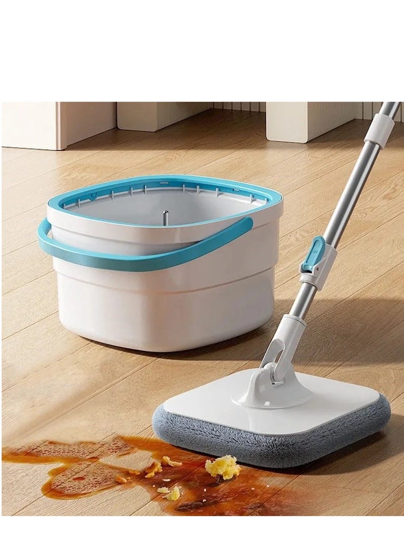 Generic - Kaigital Spin Mop and Bucket System with Separate Clean/Dirty, Spinning Mops for Floor Cleaning with Dry Wet Self Wringing, Microfiber Spin Mop with 2 Pads - Image 1