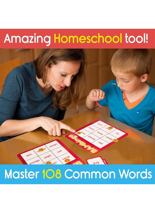 THE BAMBINO TREE Sight Word Bingo Game Level 1 And 2 - Learn To Read Vocabulary For Kindergarten 1St Grade - Dolch'S Fry'S Words Lists  - Image 3