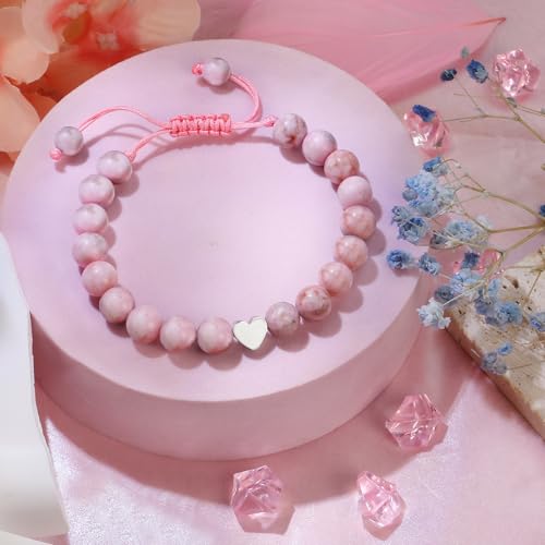 Sereney Sweet 16 Gifts for Girls, Pink Beaded Adjustable Bracelet as 16th Birthday Gifts for Girls Daughter Granddaughter Niece, Sweet Sixteen Gifts for 16 Year Old Girl - Image 3