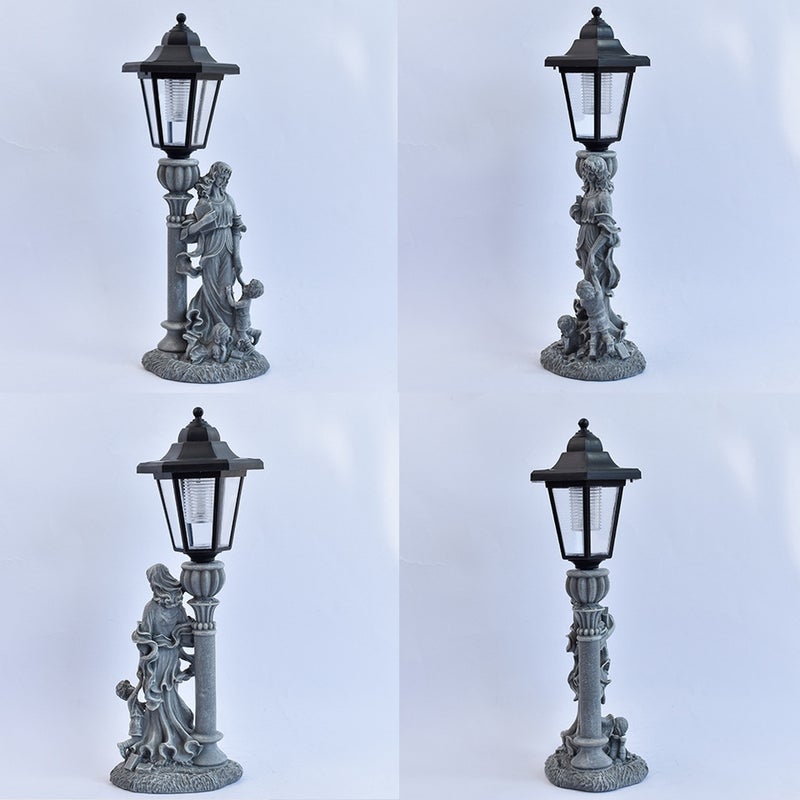 Creative Resin Mother and Child Figure Statue Outdoor Solar Light for Garden Sculpture Decor - Image 2