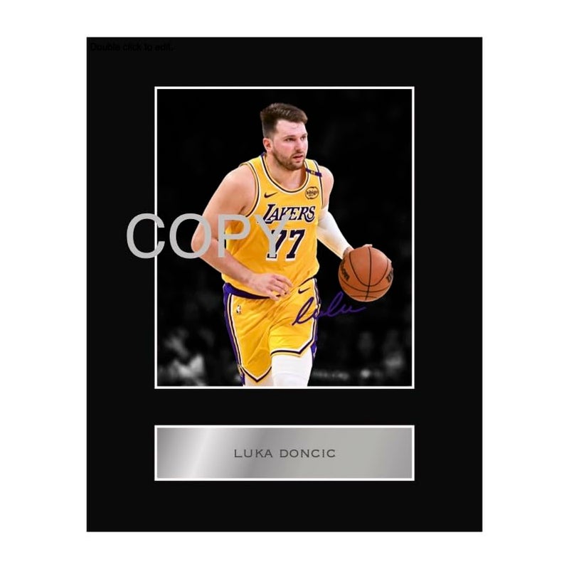 iconic pics Luka Doncic Signed Mounted Photo Display #03 Printed Autograph Gift Picture Print - Image 5