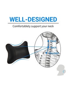 Generic Package - from 2 ventilated car neck pillow, comfortable and soft-touch headrest and neck pillow for Car Seat  Travel and Home black] from Rana store  - Image 4