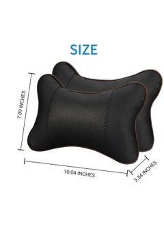Generic Package - from 2 ventilated car neck pillow, comfortable and soft-touch headrest and neck pillow for Car Seat  Travel and Home black] from Rana store  - Image 5