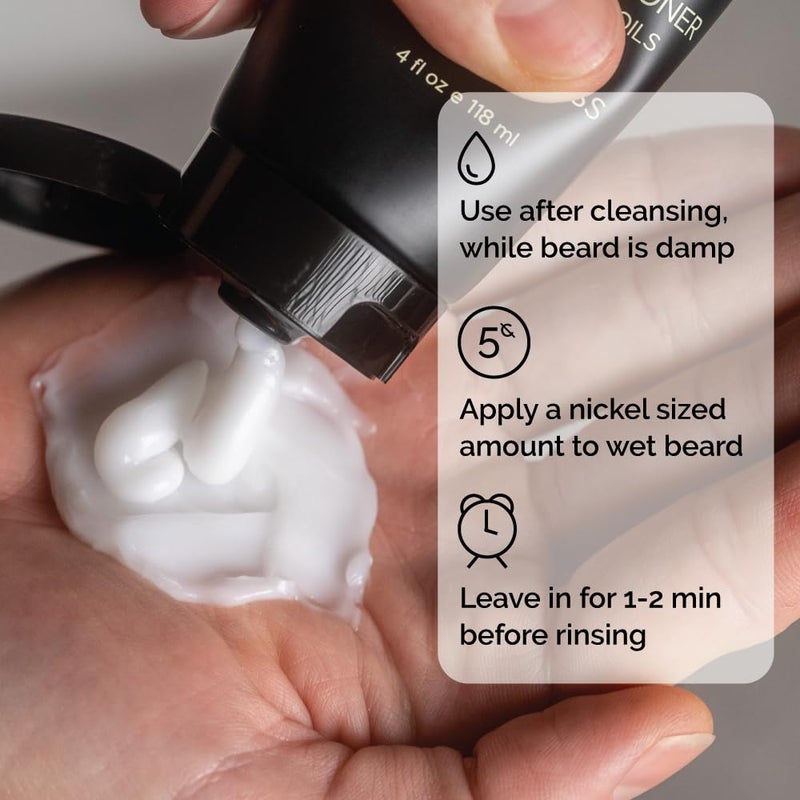 ZEUS Beard Conditioner Wash, Cleansing & Moisturizing Beard Wash with Green Tea & Natural Ingredients to Soften Facial Hair (Made in USA) Verbena Lime - Image 5