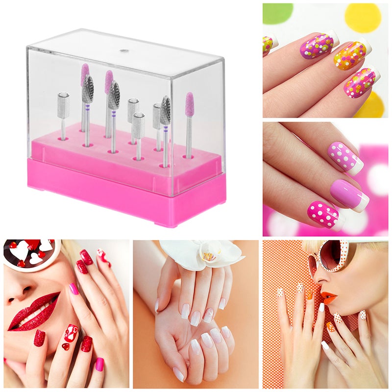 4 pcs Nail Drill Bits Storage Box Display Case Nail Art Polishing Organizer - Image 2