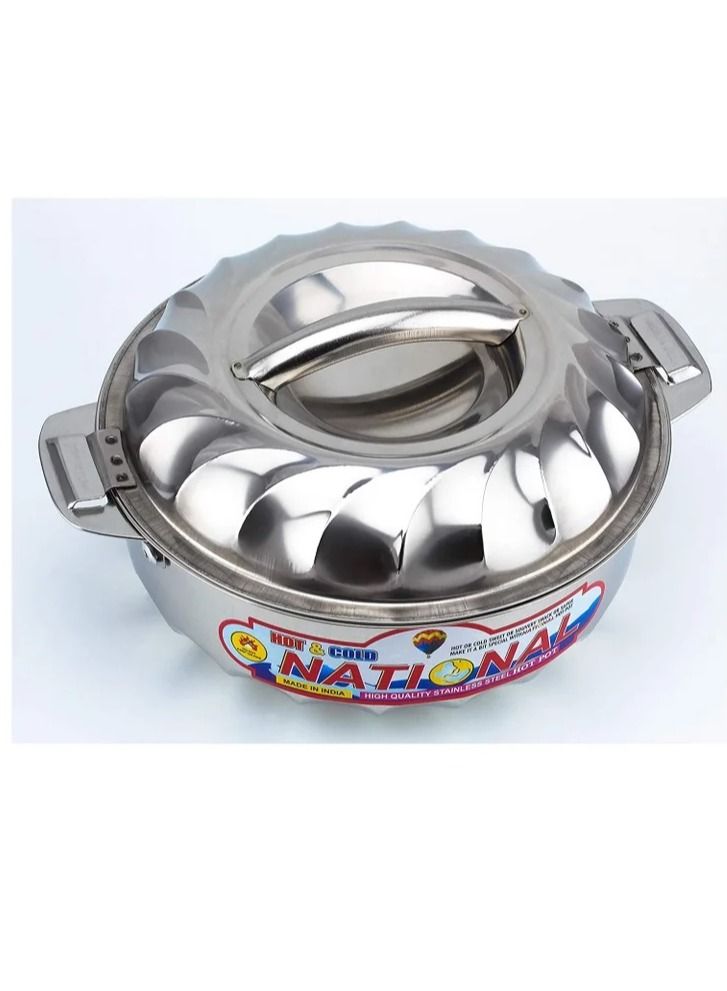 DESSINI 3-Set Of Stainless Steel Hotpot Includes Large 5000ml, Medium 3500ml, Small Silver 2500ml - Image 4