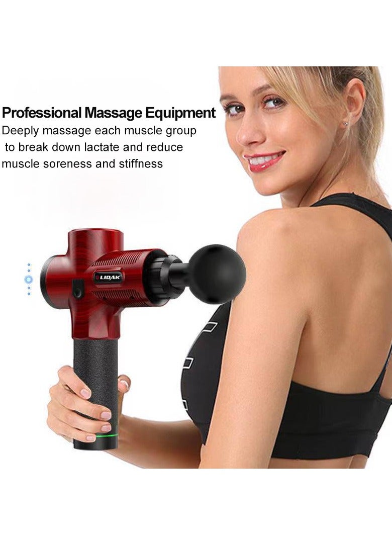 Generic Mini Portable Massage Gun Deep Tissue, Back Massage Gun for Athletes for Pain Relief Attaching 7 PCS Specialized Replacement Heads, Percussion Massager with 30 Speeds  LCD Screen  - Image 2