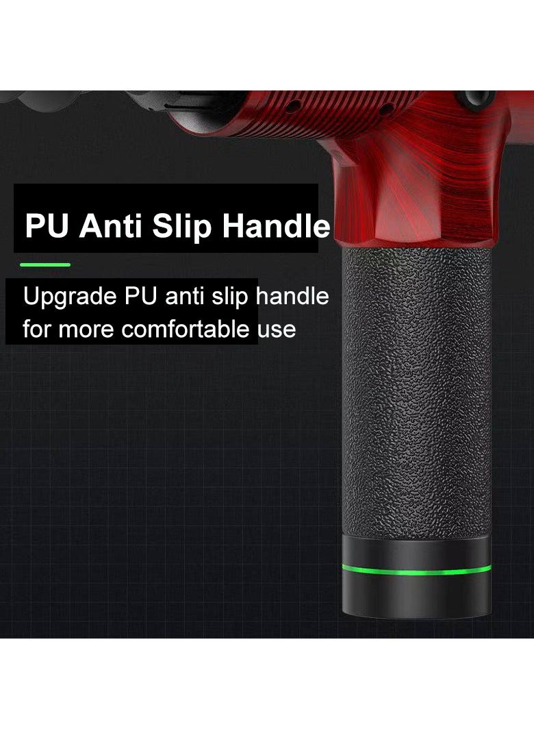 Generic Mini Portable Massage Gun Deep Tissue, Back Massage Gun for Athletes for Pain Relief Attaching 7 PCS Specialized Replacement Heads, Percussion Massager with 30 Speeds  LCD Screen  - Image 4