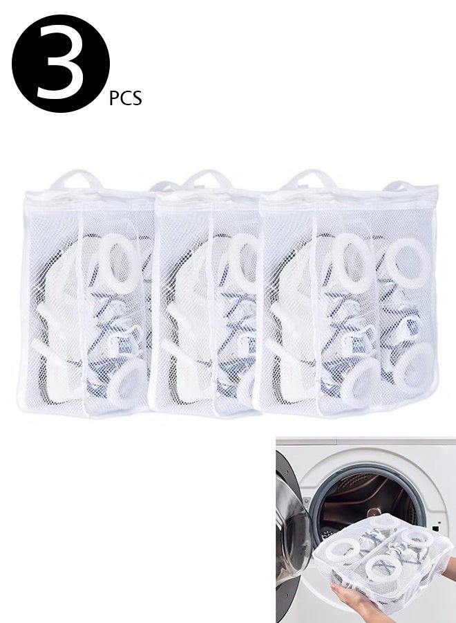 GIFT 3 Pcs Shoe Washing Bags Laundry Bags with Zip Closure Reusable Hanging Bag for Sneakers Running Shoes and Socks - Image 1