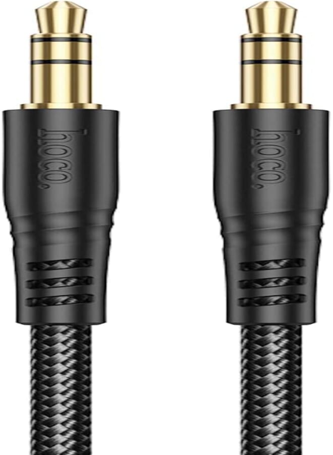 Hoco Hoco UPA24 - Smooth AUX Audio Cable, 3.5mm To 3.5mm, Compatible With Mobile Phones And Tablets, Length: 1M - Black