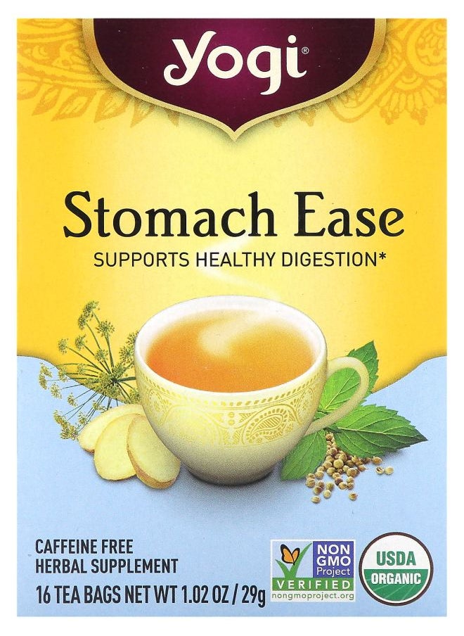 Yogi Tea Stomach Ease Caffeine Free 16 Tea Bags 1.02 oz (29 g) 