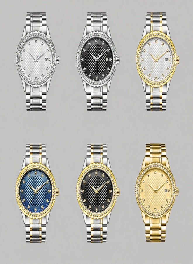 Tevise Men Fashion Automatic Mechanical Wrist Watch Luxury Diamond Calendar Waterproof Stainless Steel Watch - Image 3