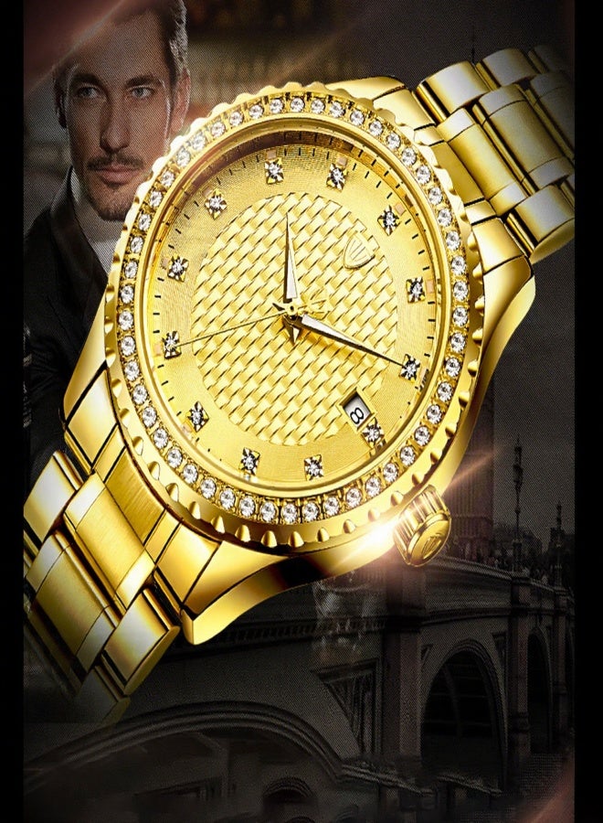 Tevise Men Fashion Automatic Mechanical Wrist Watch Luxury Diamond Calendar Waterproof Stainless Steel Watch - Image 2
