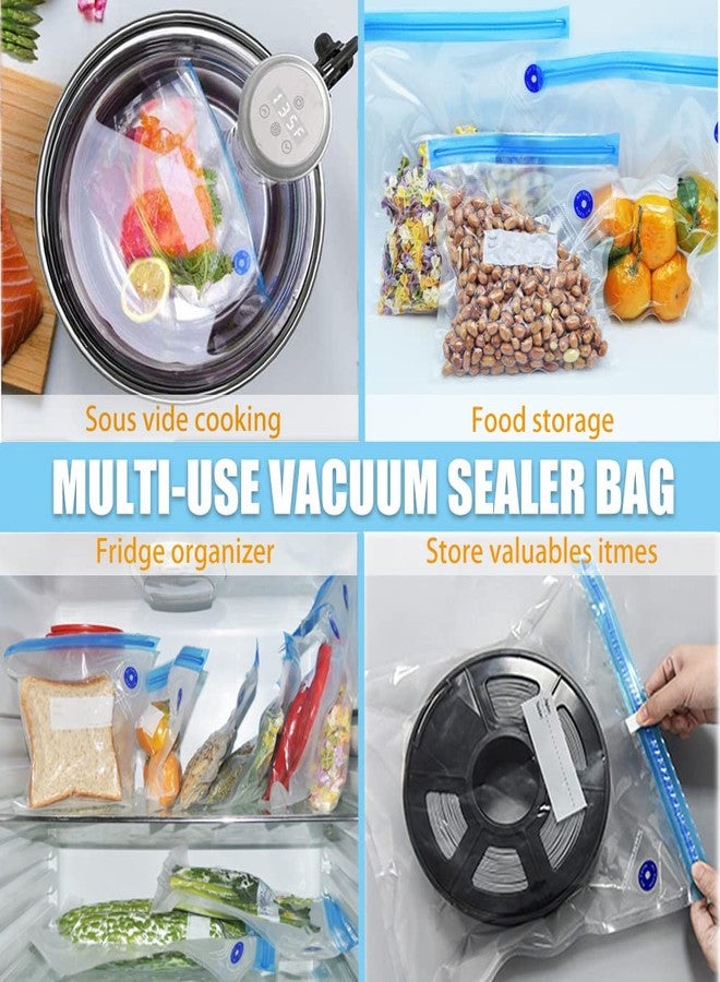 daarcin Sous Vide Bags 20pack Kit,Daarcin 3 Sizes Sous Vide Bag Kit with Pump-15 BPA Free Reusable Vacuum Sealer Bags-1 Hand Pump-2 Zipper Clips-2 Clamps for Food Storage and Sous Vide Cooking - Image 5
