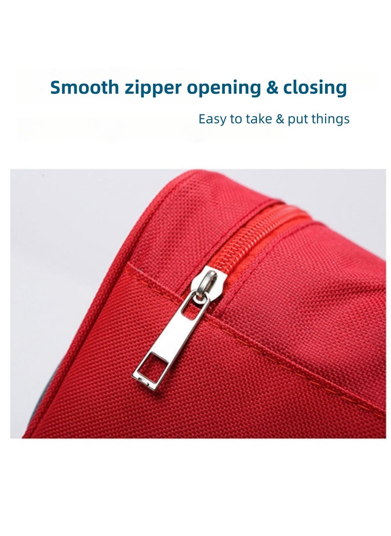 NOVOLAN - NOVOLAN Empty First Aid Bags, Versatile Travel Medicine Storage Pouches, Multifunctional Large and Small Organizers for Home and Travel, Durable and Scratch-Resistant, Smooth Zipper Closure, 2Pcs (red) - Image 1