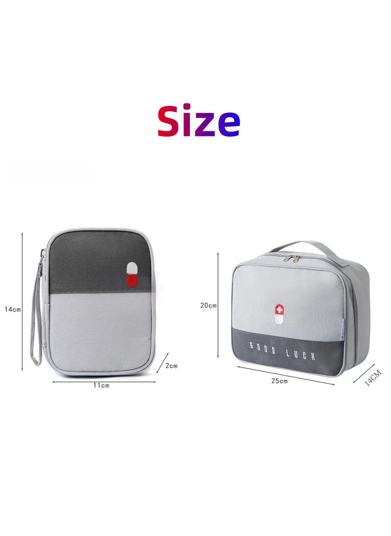 NOVOLAN - NOVOLAN Empty First Aid Bags, Versatile Travel Medicine Storage Pouches, Multifunctional Large and Small Organizers for Home and Travel, Durable and Scratch-Resistant, Smooth Zipper Closure, 2Pcs (red) - Image 1