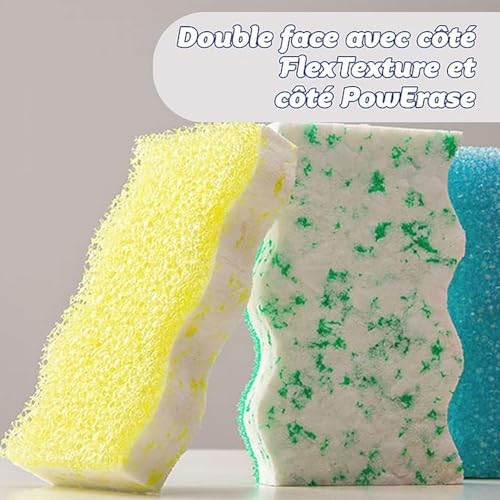 Scrub Daddy Eraser Daddy 10x, Magic Eraser Sponge for Painted Walls, Skirting Board Cleaner, Melamine Sponges, Dual-Sided Scrubber Pads, All Purpose Cleaning Sponges, Magical Mark Remover, 2 Pack - Image 2