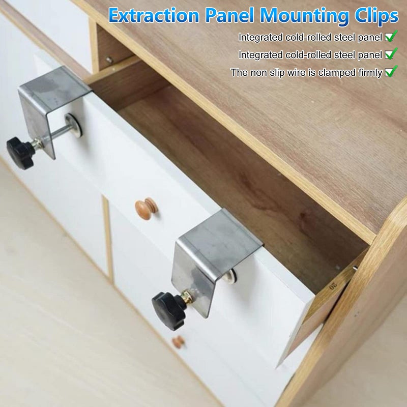 Copgge Universal C Cabinet Installation Clamps Steel Drawer Front Installation Clamps Drawer Panel Clips Flexible Drill Hole Guide Drawer Table Mount Holder Quick Release U Clamp Holder (1) - Image 5