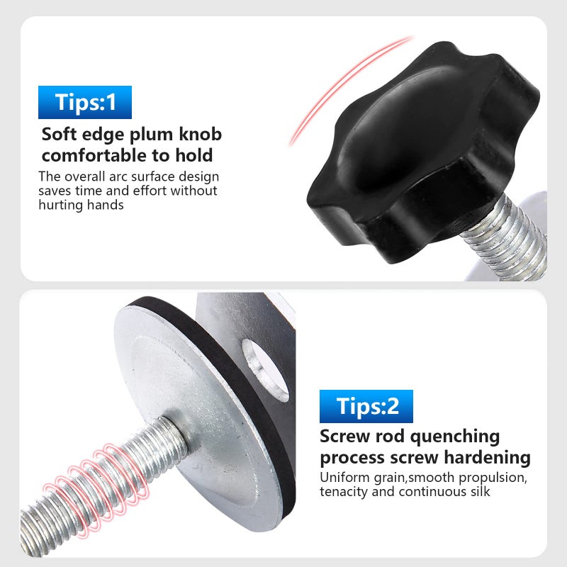 Copgge Universal C Cabinet Installation Clamps Steel Drawer Front Installation Clamps Drawer Panel Clips Flexible Drill Hole Guide Drawer Table Mount Holder Quick Release U Clamp Holder (1) - Image 4
