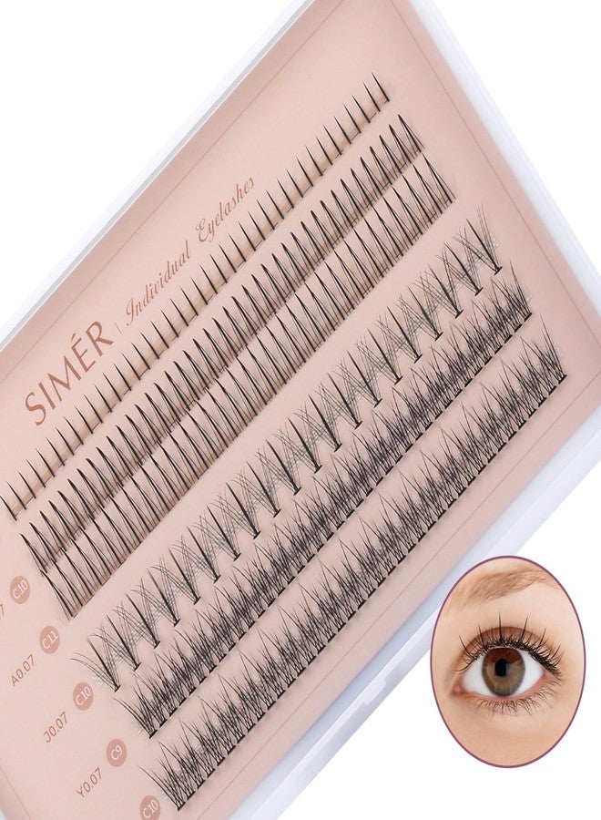 SIMER Individual Lashes 220 Clusters Eyelashes Extensions 4 Types Natural Fairy Manga Lashes 6-11mm Mixed Lashes Clusters DIY at Home (A Type & Fishtail & Fairy & Bottom Lashes) - Image 1