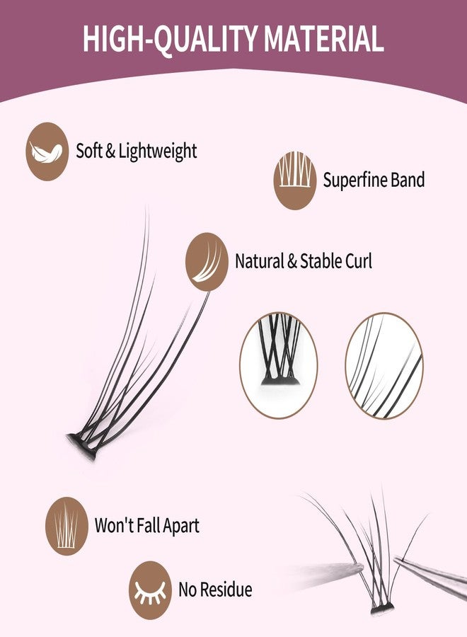 SIMER Individual Lashes 220 Clusters Eyelashes Extensions 4 Types Natural Fairy Manga Lashes 6-11mm Mixed Lashes Clusters DIY at Home (A Type & Fishtail & Fairy & Bottom Lashes) - Image 5