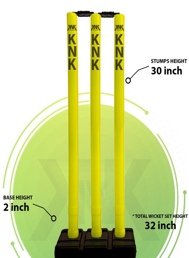 KNK PVC Plastic Cricket Wicket Full Stump (Floro Wicket) - Image 4