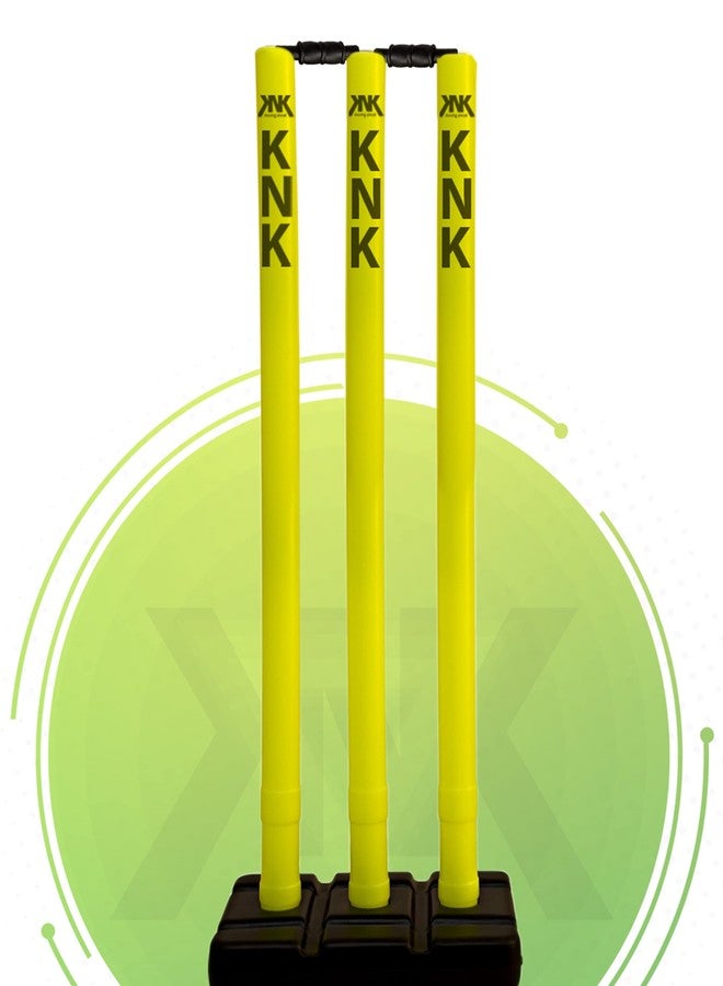 KNK PVC Plastic Cricket Wicket Full Stump (Floro Wicket) - Image 2
