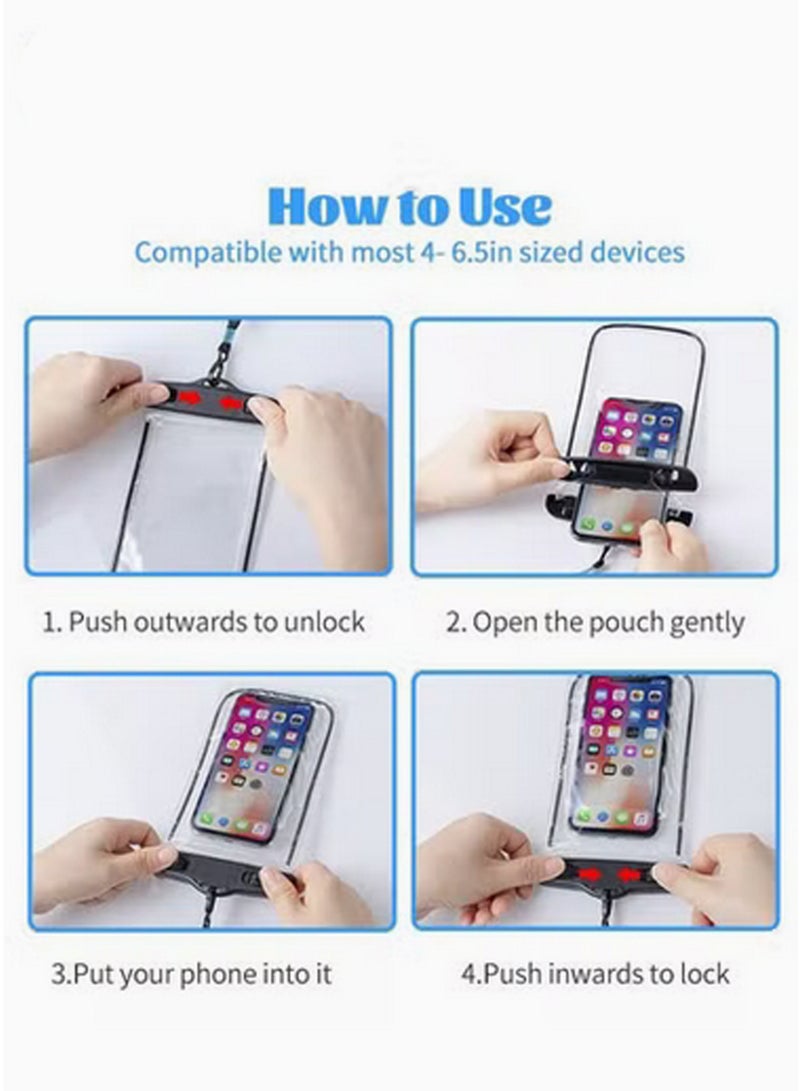 MissTiara حقيبة مائية مكونة من قطعتين للهاتف المحمول حتى 6.5 بوصة - Image 5