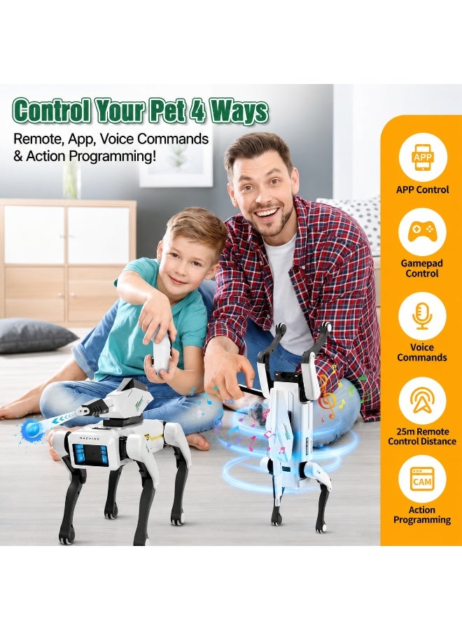 Robot Dog Toy for Kids – Smart Programmable RC Robotic Dog with App & Remote Control, Walking Dancing Puppy Electronic Pet, Educational STEM Toy - Image 4