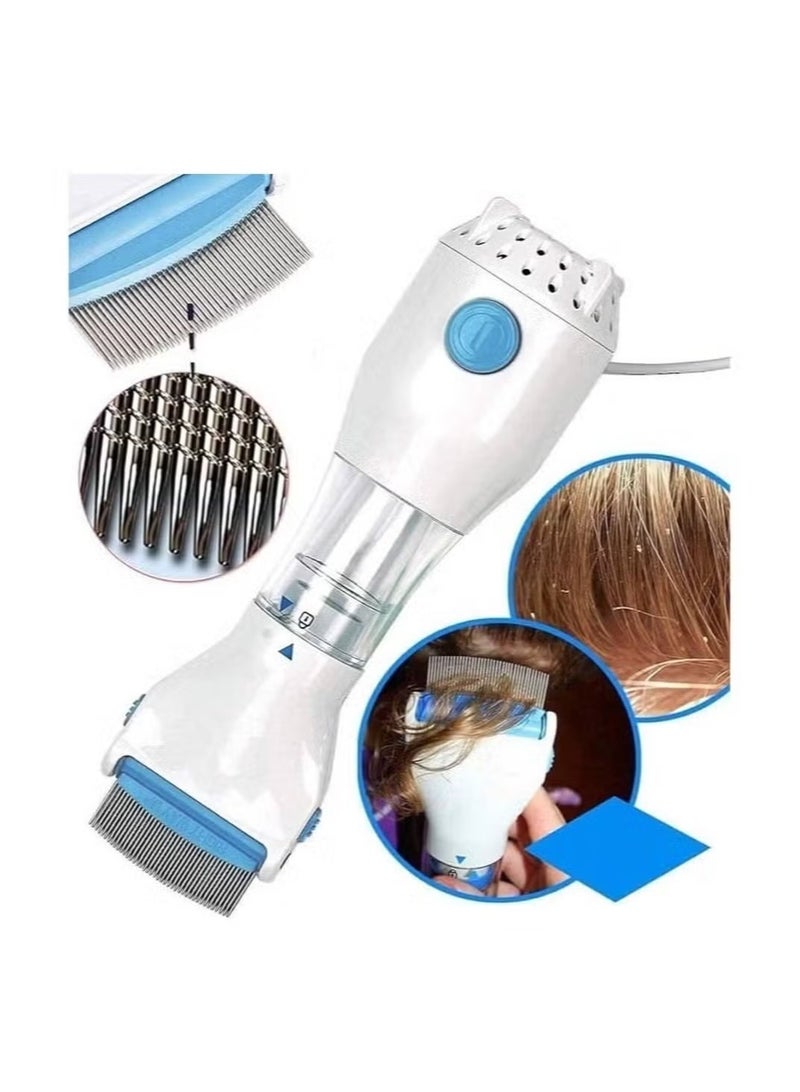 Smart Fitter Electric Head Lice Vacuum Comb, Fast Lice Removal Hair Cleaner, Electric Lice Comb, Convenient for Home Use, Easy Cleaning (White) - Image 1