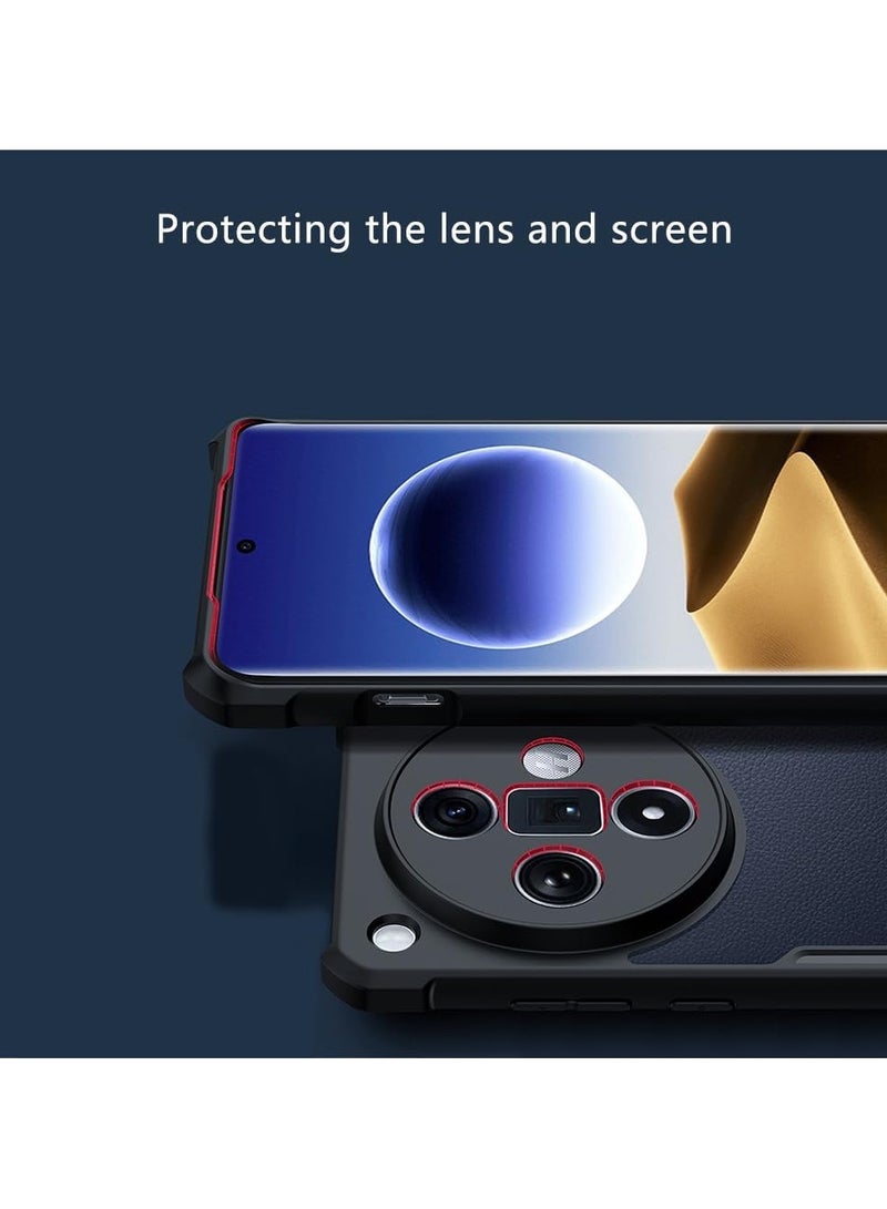 general Chinook Case for OPPO Find X7 Ultra, 【Airbag Protection】 Transparent PC Back + Soft TPU Frame, Anti-scratch Case - Image 2