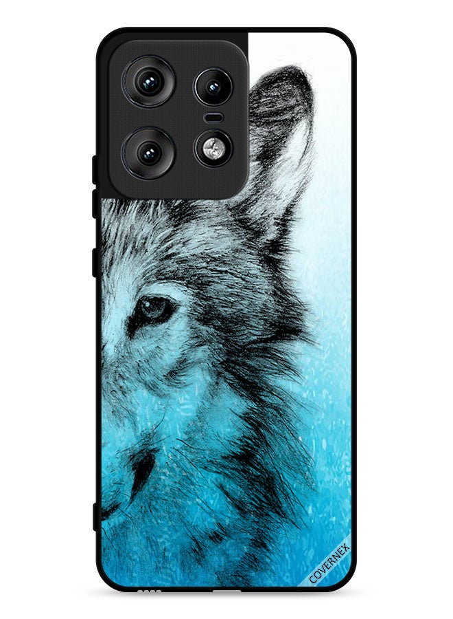 Covernex Motorola Edge 50 Pro 5G Protective Case Cover Half Wolf Face  - Image 1
