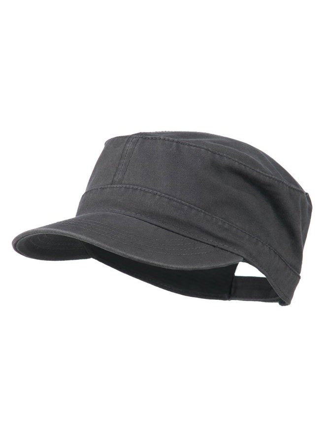 Otto Caps Garment Washed Adjustable Army - Charcoal Grey - Image 1