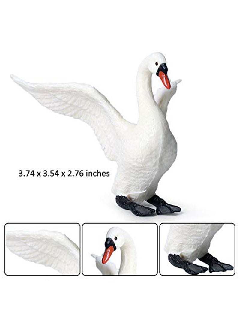 Excefore Farm Animals Goose Figurines, Simulated Farm Life Realistic Plastic Animals for Collection Educational Props Duck Toy Figurine for Kids Ages 3 and Above  - Image 2