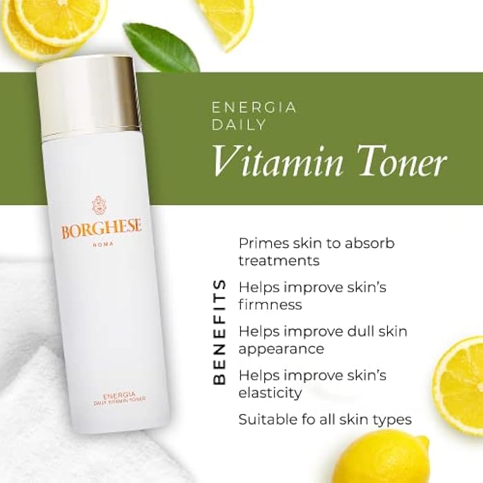 Borghese Energia Daily Vitamin Toner - Facial Toner with Vitamin C, B, & E, Niacinamide & Plant Extracts for Skin Tone & Texture, for All Skin Types - Image 3