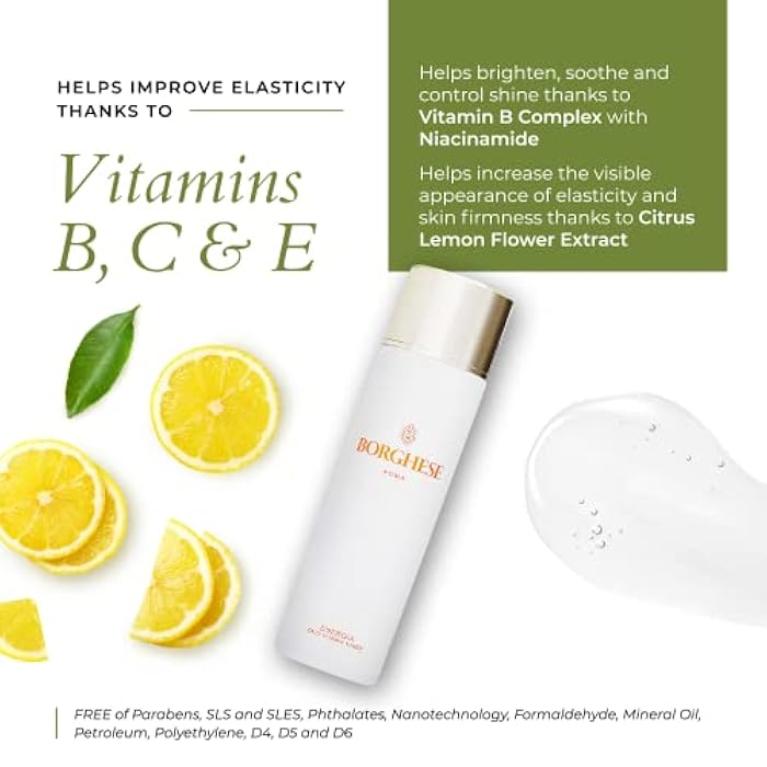 Borghese Energia Daily Vitamin Toner - Facial Toner with Vitamin C, B, & E, Niacinamide & Plant Extracts for Skin Tone & Texture, for All Skin Types - Image 4