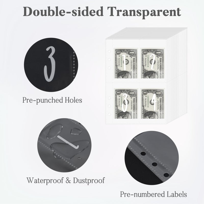 Fabmaker 100 Envelopes Money Saving Challenge Binder, A5 Savings Challenges Book with Envelopes & Reusable Tracker, Binder - Save $5050 in Fun & Motivating Way, Christmas Gifts, Thanksgiving Gifts for Women - Image 5