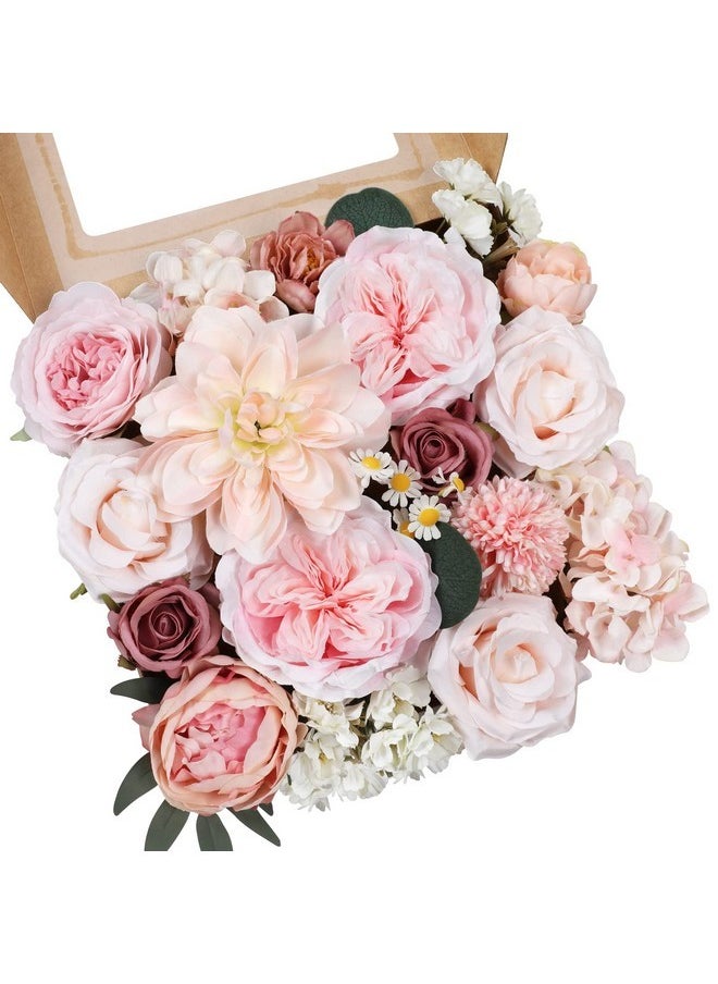 AmyHomie - AmyHomie Pink Artificial Flowers Combo Silk Mix Peony Rose Hydrangea Daisy Fake Flowers w/Stem for DIY Wedding Bouquets Centerpieces Arrangements Table Decor Party Bridal Baby Shower Home Decor - Image 1