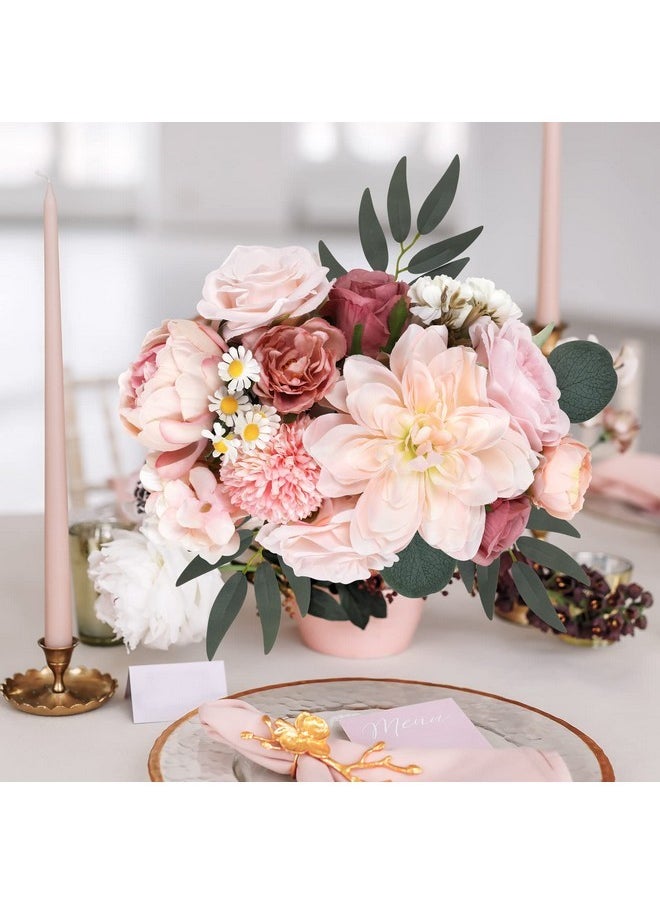 AmyHomie - AmyHomie Pink Artificial Flowers Combo Silk Mix Peony Rose Hydrangea Daisy Fake Flowers w/Stem for DIY Wedding Bouquets Centerpieces Arrangements Table Decor Party Bridal Baby Shower Home Decor - Image 1