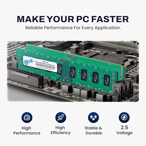 EVM 8GB DDR3 Desktop RAM 1600MHz | Long-DIMM – 1.35V Low Voltage | 240-PIN Pin, Intel & AMD Compatible | High-Speed PC Memory Upgrade | 10 Year Warranty (EVMT8G1600U86P) - Image 5