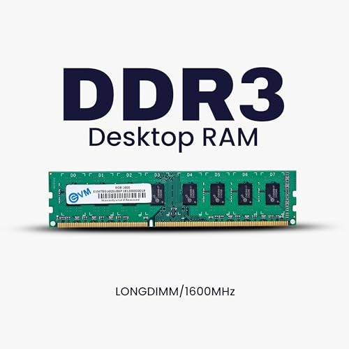 EVM 8GB DDR3 Desktop RAM 1600MHz | Long-DIMM – 1.35V Low Voltage | 240-PIN Pin, Intel & AMD Compatible | High-Speed PC Memory Upgrade | 10 Year Warranty (EVMT8G1600U86P) - Image 2