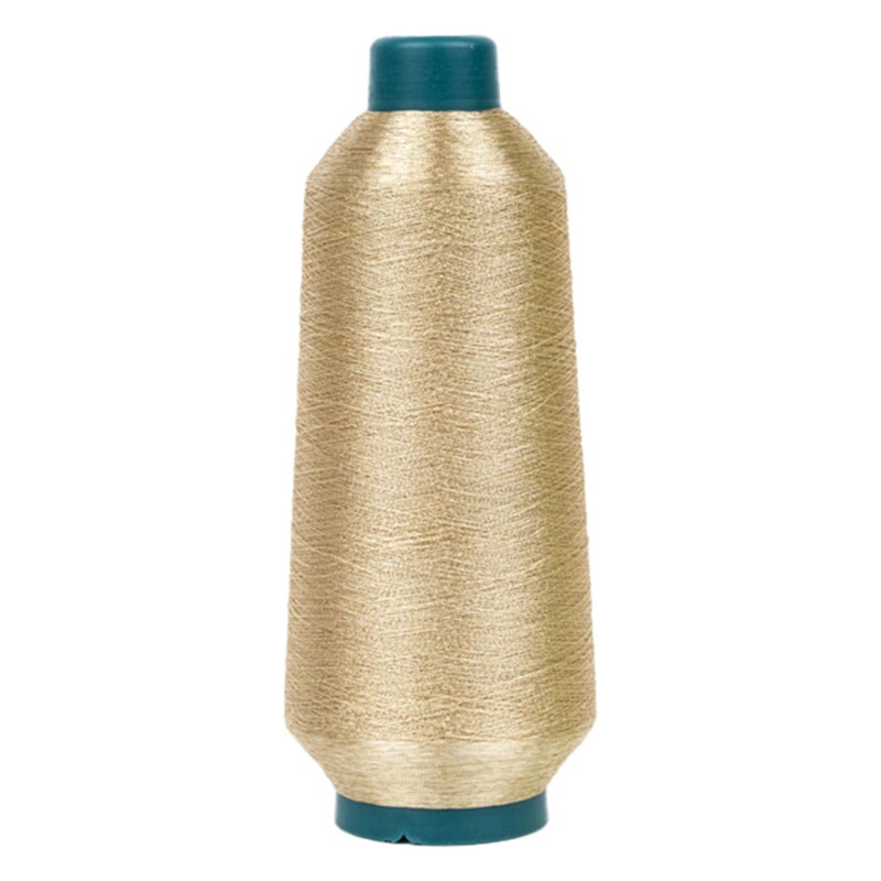 Metallic Embroidery Thread: Gold Polyester Core - High Color Fastness Durable Luxurious Thread for Clothing Embroidery Hand DIY Home Sewing - Image 1