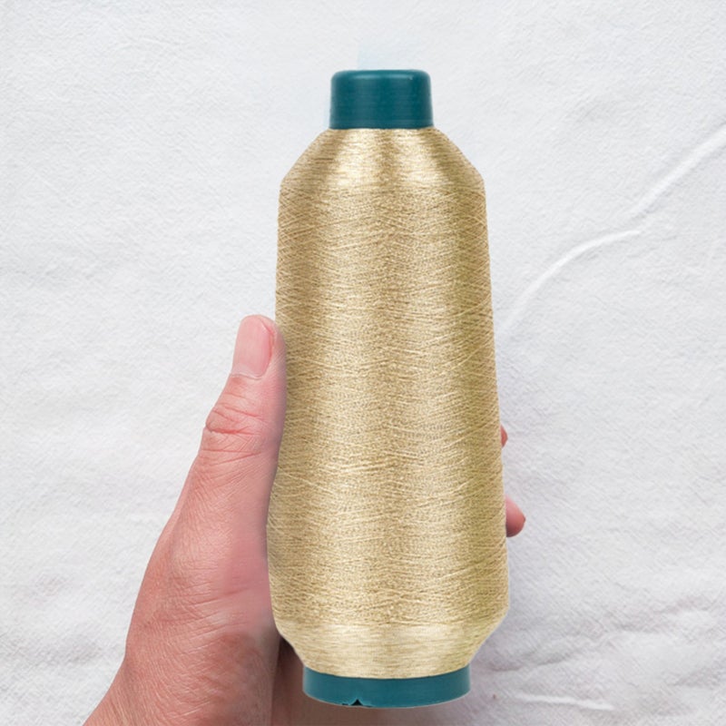 Metallic Embroidery Thread: Gold Polyester Core - High Color Fastness Durable Luxurious Thread for Clothing Embroidery Hand DIY Home Sewing - Image 5