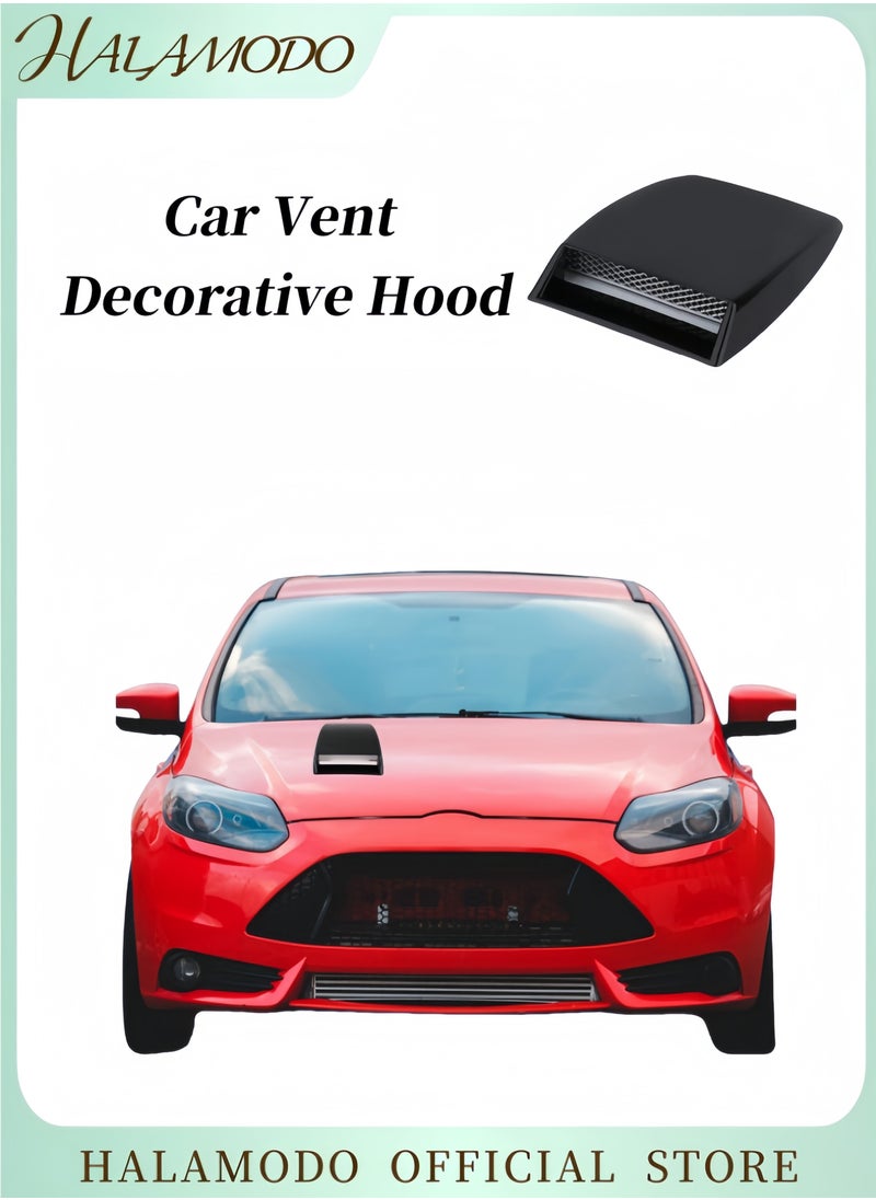 Generic Universal Car Air Flow Intake Hood Scoop ABS Self Adhesive Bonnet Vent Cover SUV Vent Cover Decorative Hood for Most Cars & Vehicles  - Image 1