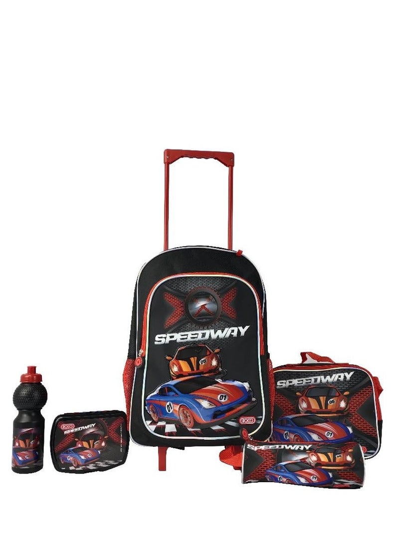 روكو حقيبة ترولي 5 في 1 من سبيد واي مع ملحقات