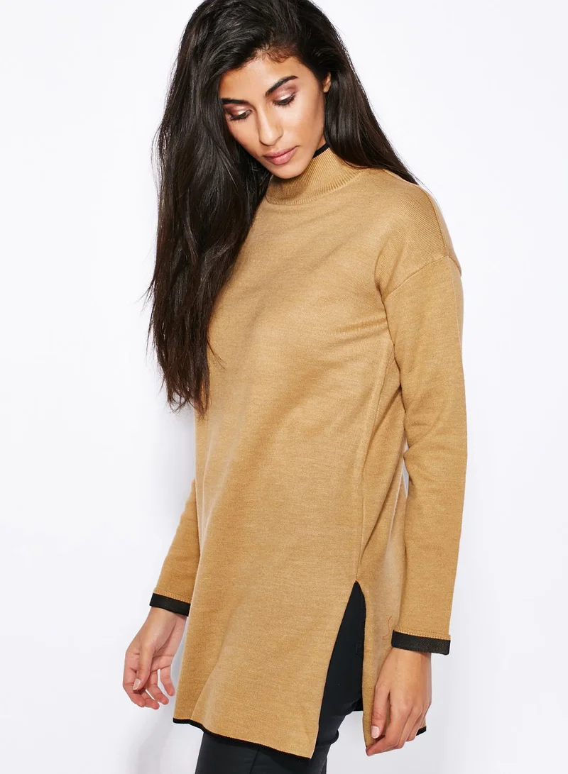 TOPSHOP Roll Neck Long Jumper