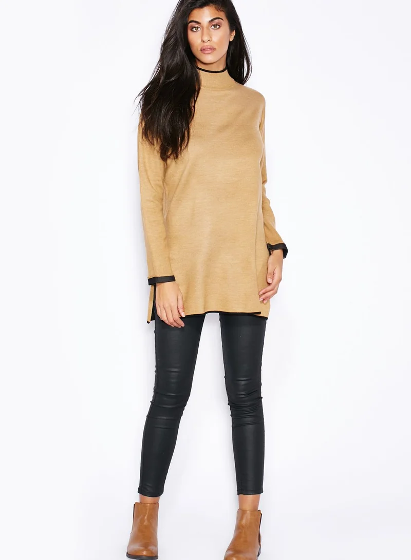 TOPSHOP Roll Neck Long Jumper