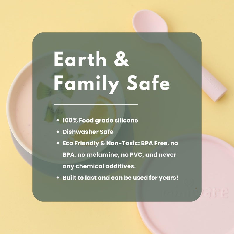 Miniware Silicone Baby Spoon for Training - BPA Free Baby Utensils - Baby Spoons Self Feeding 6 Months | 100% Food Grade Silicone - Modern & Dishwasher Safe Toddler Spoons (Cotton Candy and Toffee) - Image 5