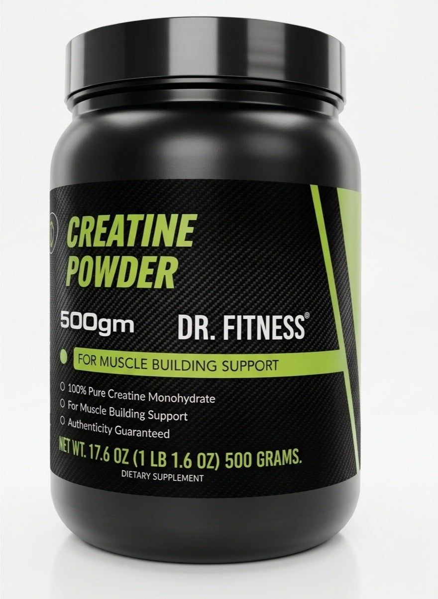 Dr. Fitness Pure Unflavored Creatine Monohydrate Powder 500g